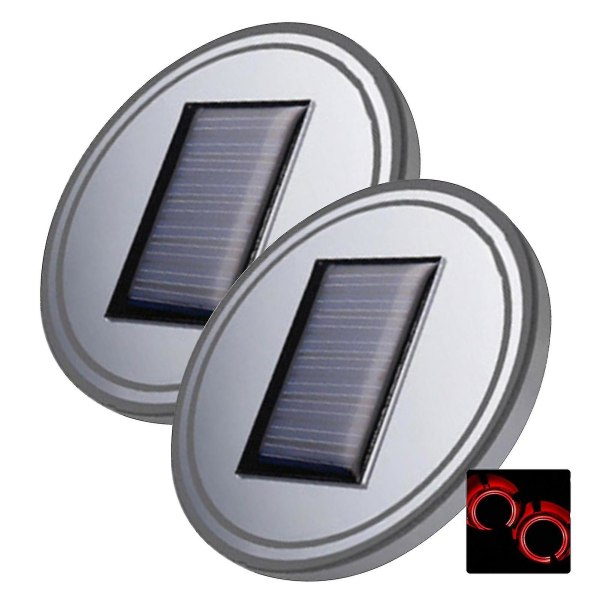 2pcs Led Solar Luminescent Cup Pad Mat Car Decor Non-slip Bottle Holder CoasterRed