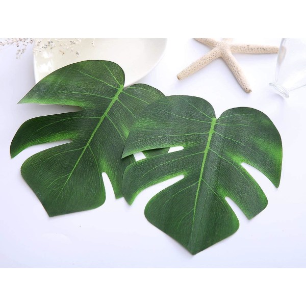 36 st Tropiska palmblad växtimitation Löv-hawaiian/ Luau/djungel Festbordsdekorationer