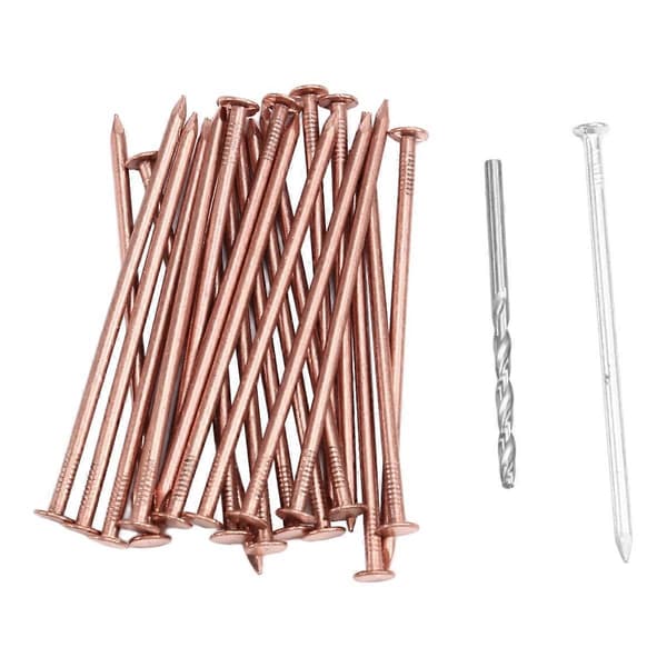 25 stk. kobbersøm til trædræbning, 9 cm rene kobbersøm bulk, stubfjernelsessøm hardware N