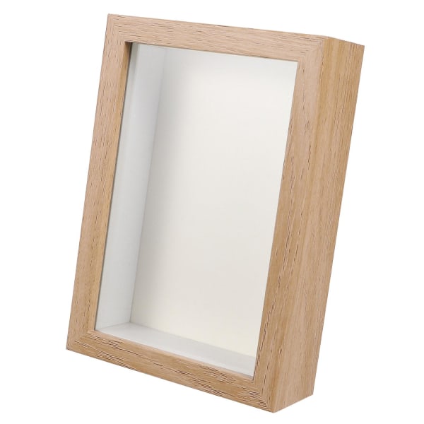 1 st Trä Fotoram Kreativt Exemplarhållare Torkad Blommig Fotoram Prydnad Blandad Färg 17X12CM