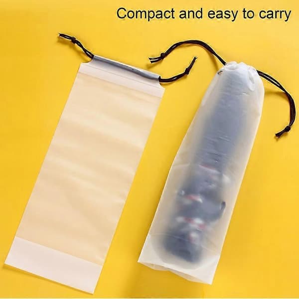 5 Pcs Umbrella Storage Bag Dustproof Drawstring Design Transparent Foldable Umbrella Holder for Outdoor Use