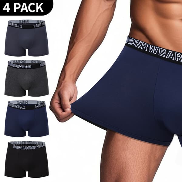 4-pak underbukser til mænd, afslappede, åndbare, komfortable stretch-sportsshorts 4 STK S 4 PCS S