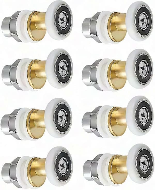 Dusjdørrullhjul - 8 stk 19 mm erstatningsglideruller for dusjdører [DB]