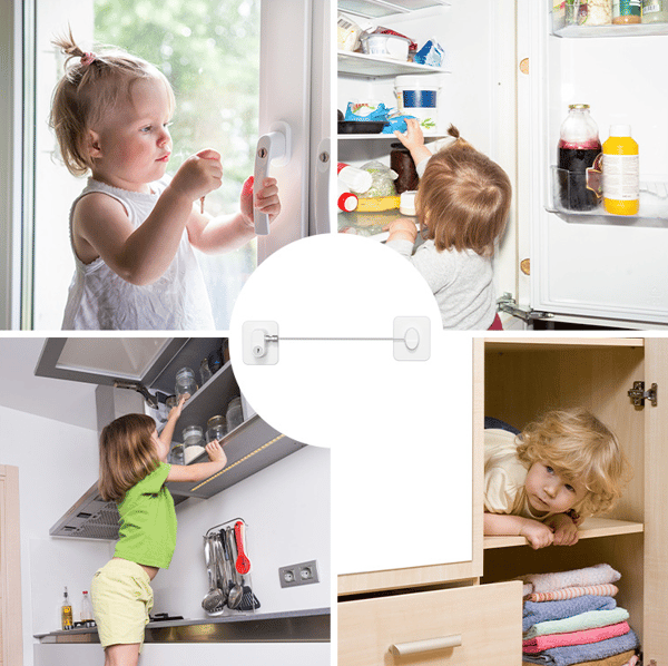 White 1 pc child safety window, PVC window opener without drilling