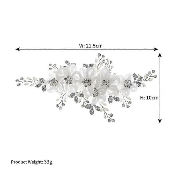 Bryllup Hårnåler Sølv Blomst Hårspenner Perle Brude Hodeplagg Rhinestone Hårpynt
