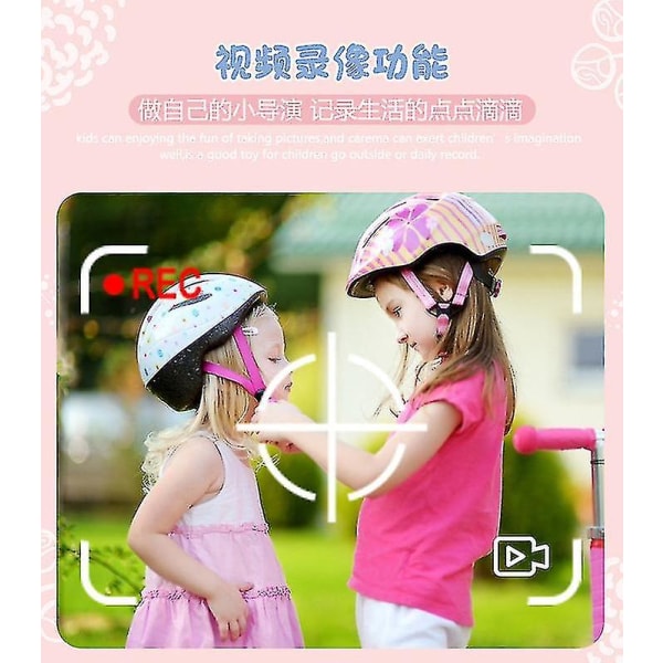 Lasten digitaalikamera Wifi Instant Print -kamera 1080p HD 32 Gt SD-kortti Selfie-kamera Pinkki