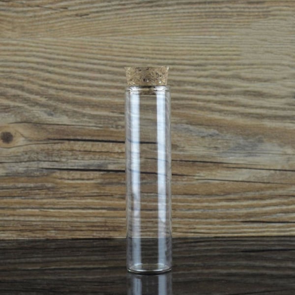 10 stk gennemsigtige flasker klart glas organisering med lækagesikre kork låg Glas underrør 12x3 cm 12x3cm