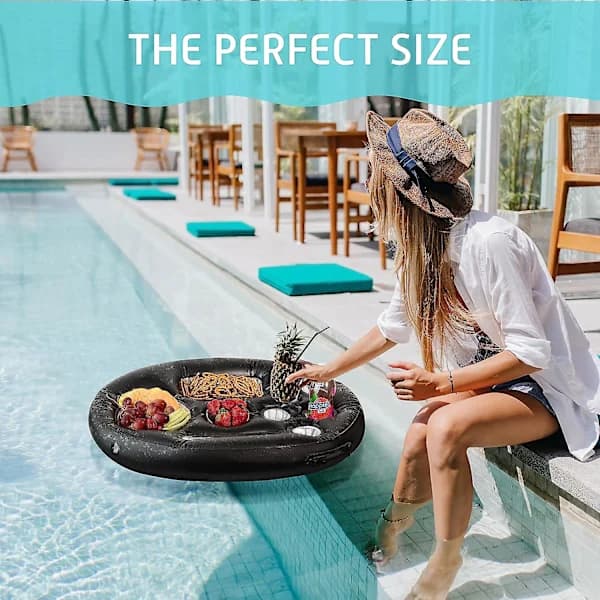 Premium Floating Drink Holder for Pool, Floating Drink Holder for Pool, Serving Trays for Pool, Food and Drink Holder, Cooler, Pool...