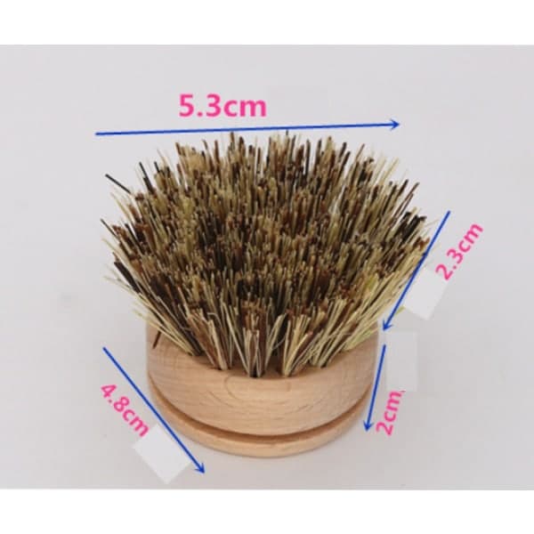Natural Eco-Friendly Bamboo Dish Brush, 3 Replacement Heads