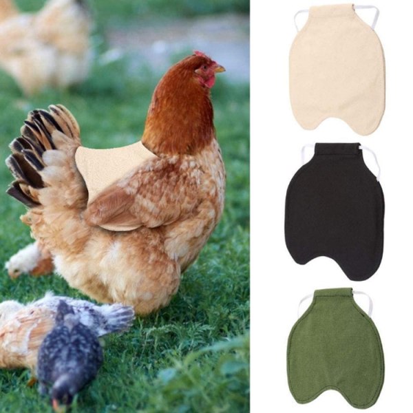 4 Kyckling Sadel Anka Väst Skydd Kycklingvingar Jackor Kyckling Förkläden Fjäderfä Tillbehör - Svart Small 20 19.5cm