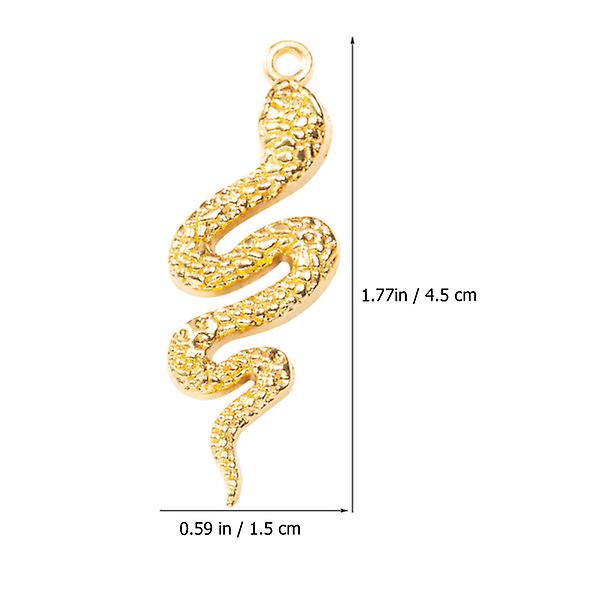 32 stk. Slangeformet Vedhæng Charms Dyrevedhæng DIY Halskæde Armbånd Øreringe Vedhæng Guld 4,5x1,5cm Golden 4.5x1.5cm