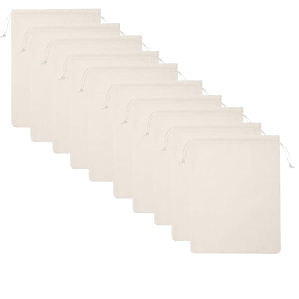 10 Drawstring Shoe Bags - Beige 40*50cm