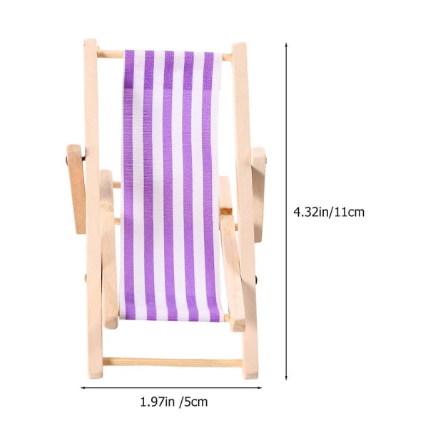 3 kpl Tekoälyinen Mini Ranta Tuoli Malli Mikro Maisema Miniatyyri Ranta Tuoli Nuken Talo Mini Kalusteet Assorted Color 11X5CM