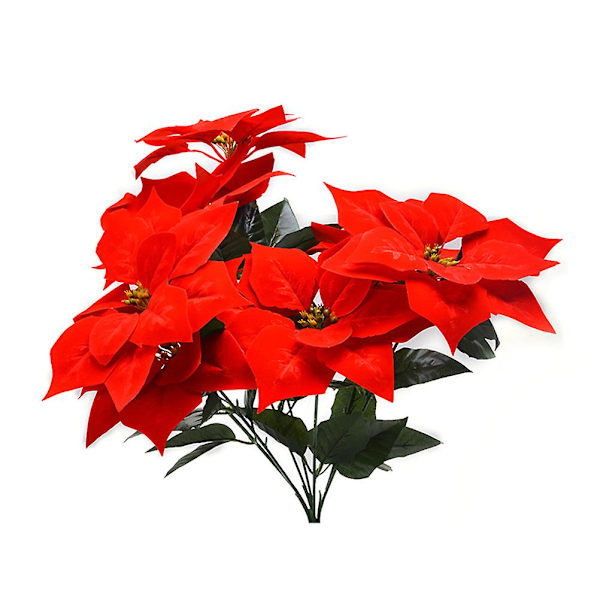 Blomster Smykker Jule Poinsettia Falsk Juletræ Poinsettia Kunstige Blomster Rød