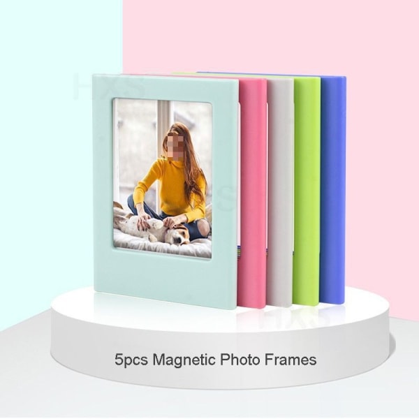2x3 magnetiske mini billedmagneter Pungstørrelse fotoramme til køleskab 5 pakke