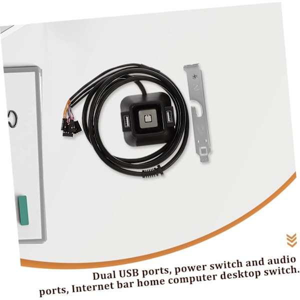 Extend Your Computer Power Control External PC Power Button 2 USB Audio Jacks for Motherboard