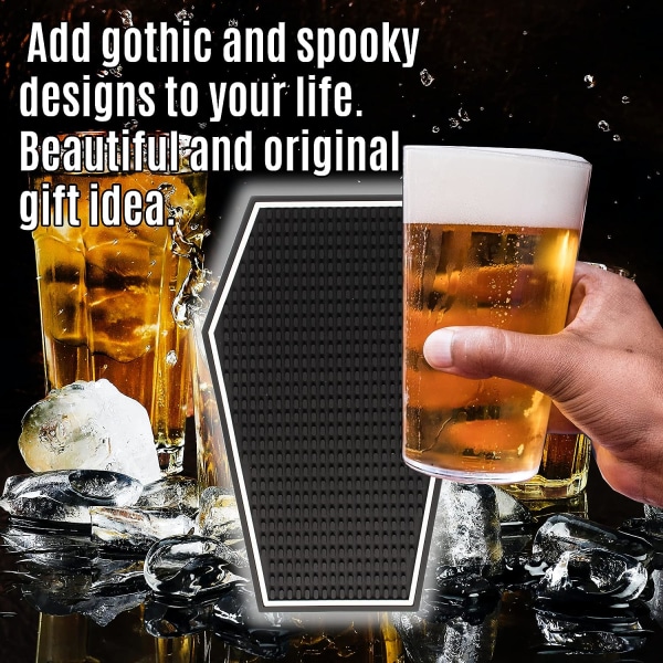 Barmattor - Bänkskydd - Halksäkra Spillmattor för Bänkskivor, Kaffe, Drycker och Disktorkmatta - Halloween Köksmatta