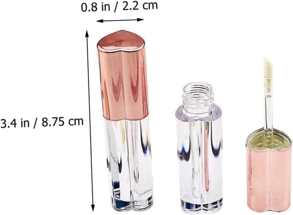4pcs Travel Lip Gloss Bottles Lip Gloss Containers Brush Portable Refillable Tubes