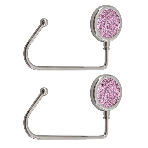 2 st Legerings Handväska Hängare Tåliga Väskkrokar Ficka Skrivbordshållare Bord Ryggsäck Krok (rosa) Rosa10x3.9x0.5cm