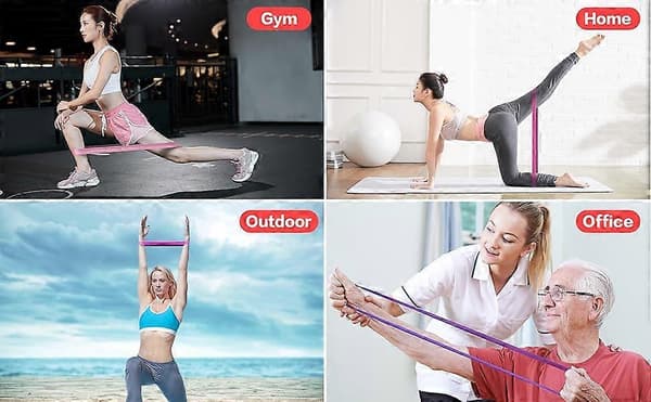 Resistance Bands for Exercise, Workout Bands for Home Gym, Stretching, Strength Training, Physical Therapy, Elastic Exercise Band