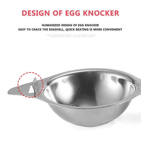 Eggvite-separator i rustfritt stål, redskapsorganisator, glidelåspose, oppvaskbørsteholder, potter og panner