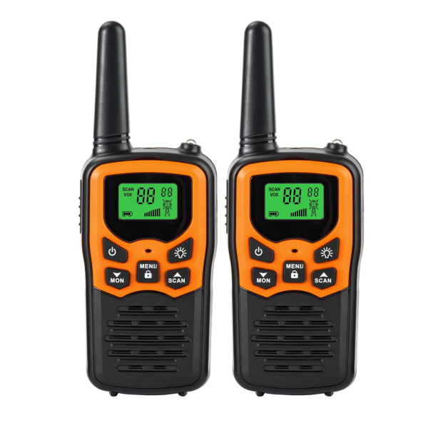 Pitkän kantaman walkie-talkie aikuisille, 22 FRS-kanavaa, perheen walkie-talkie LED-taskulampulla, VOX-näytöllä vaellukseen, leirintään