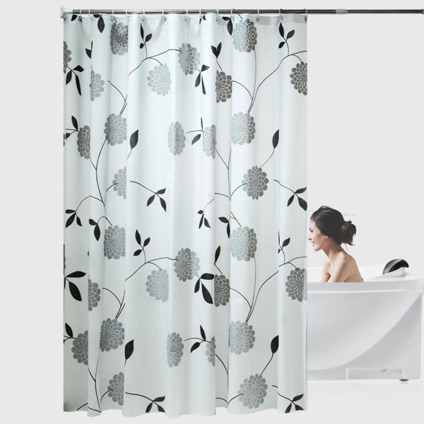 Duschdraperi för Badrum Modern Duschdraperi Universal för Alla Säsonger Vattentät i Badrum Lång White 150x200