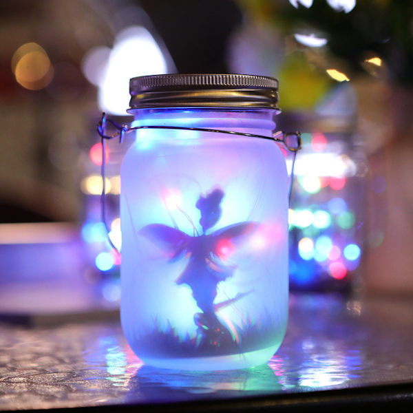 Fairy Solarlykta, Mostof IP44 Vattentät Utomhus Mason Jar Sollampa för Patio Gräsmatta Festbelysning Trädgårdsdekoration (Färgglad)