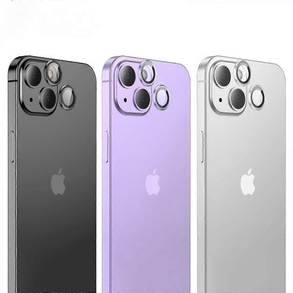 Kameralinsskydd kompatibelt med iPhone 14 HD Härdat Glas Premium Aluminiumlegering Linsskydd