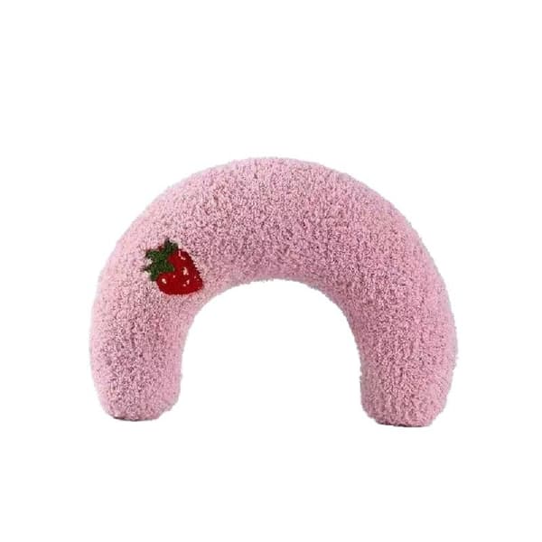 Cat/Dog U-shaped Pillow - Soft Summer Sleeping Pillow, Blanket and Mat for Pets pink pink