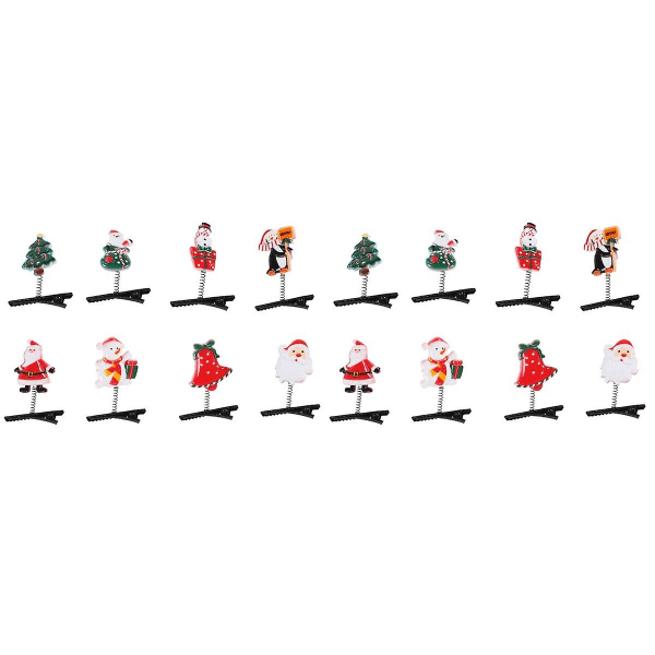 24 stk Hårklipp for barn, juletema, vår, akryl, hårklipp for jenter, 16 stk 4,5*4 cm 16 pcs 4.5*4cm