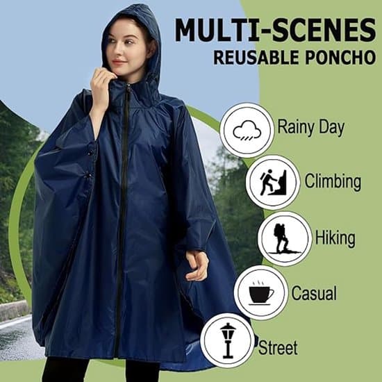 Outdoor Rain Jacket - Waterproof, Windproof and Breathable - Portable and Compact - Suitable for Both Men and Women - Universal Size