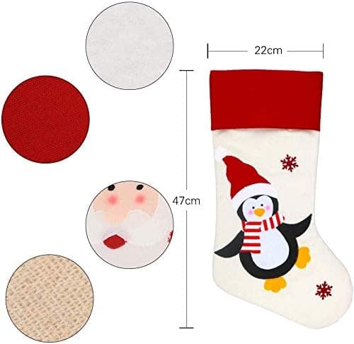 4 pcs chimney display candy bag Christmas gift bag, cartoon C