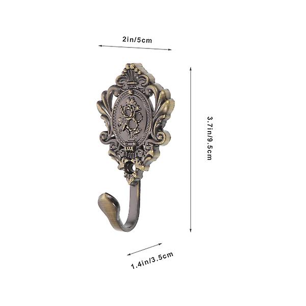 2 stk Rose-mønster Vintage Sink-legering Gardinholdere Tieback Kroker (bronse)Bronse Bronze