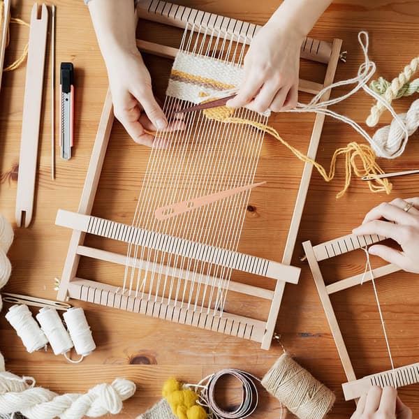 Væveværktøj DIY Gobelinvæver Træpinde 4 stk Store Øjne Vævepinde