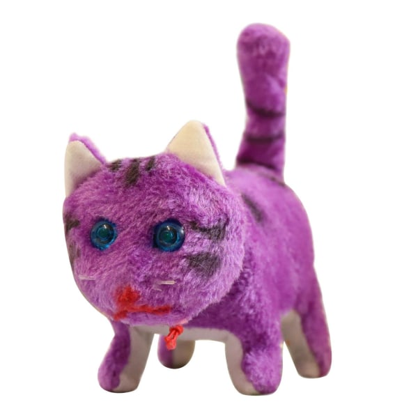 Pehmeät elektroniset kissanlelufiguurit leluille Purppuraiset interaktiiviset lelut