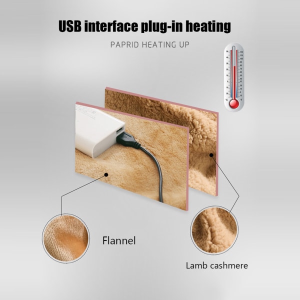 5V Elektrisk Teppe Multifunksjonelt Elektrisk Kroppsvarmeteppe (Kamel)