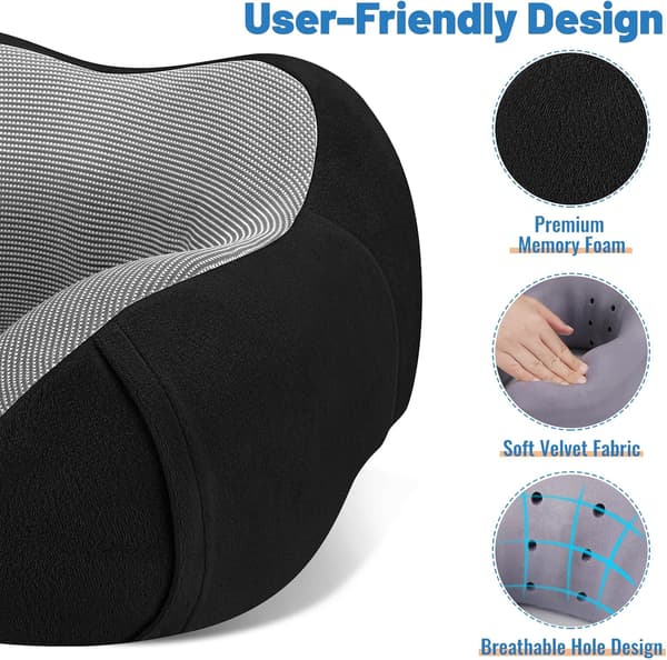 Resekudde i premium memory foam, bekväm och stödjande nackkudde