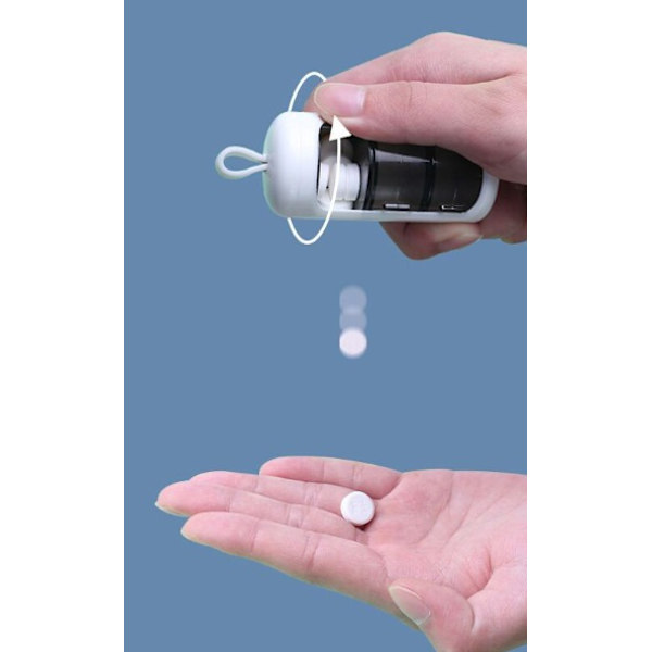 Grön 7-dagars medicinpillask med 3 fack, 3 gånger om dagen Pillask Mini Bärbar Ljusskyddande, Vattentät för Resor