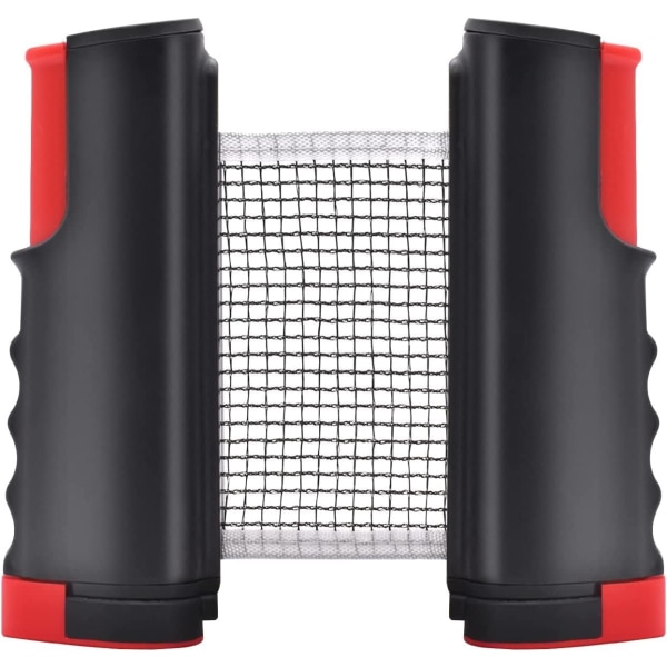 Tilbagetrækkelig bordtennisnet, Kan klemmes fast på ethvert skrivebord (Egnet til borde under 6 fod lange og under 1,8