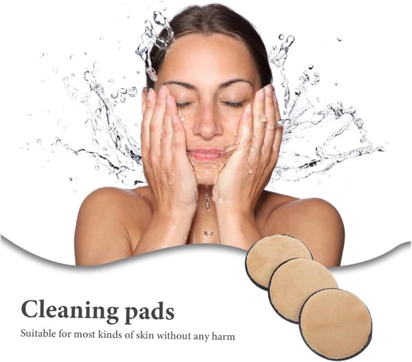 3 genanvendelige makeupfjernerpuder Bløde dobbeltsidede ansigtsrensere