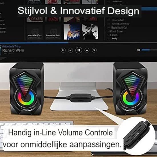 Gaminghøjttalere - Computerhøjttalere - PC-højttalere - Sort [Ho]
