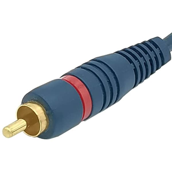 RCA-lydkabeldeler RCA Y-adapterkabel 20 cm RCA til JACK 1 han til 2 hun-RCA-kabel til subwoofer Phono (RCA Y-kabel, 2 stk., blå)