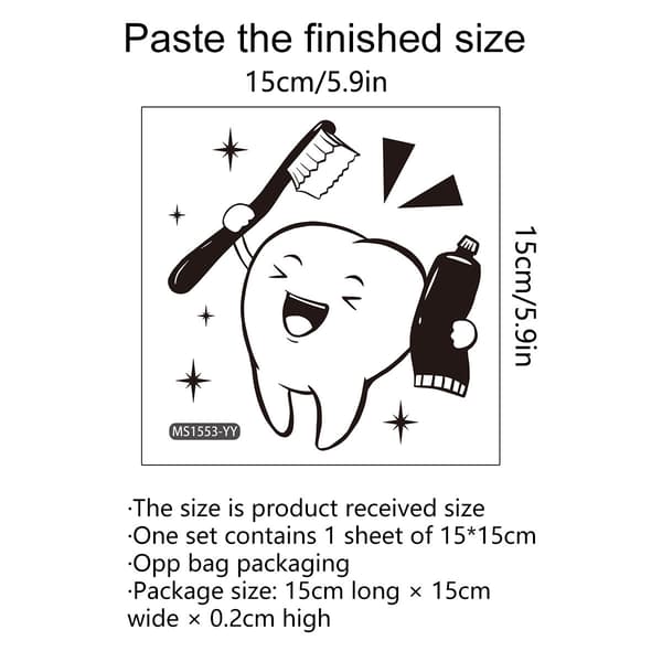 Brush your teeth often to protect your teeth. Wall Stickers