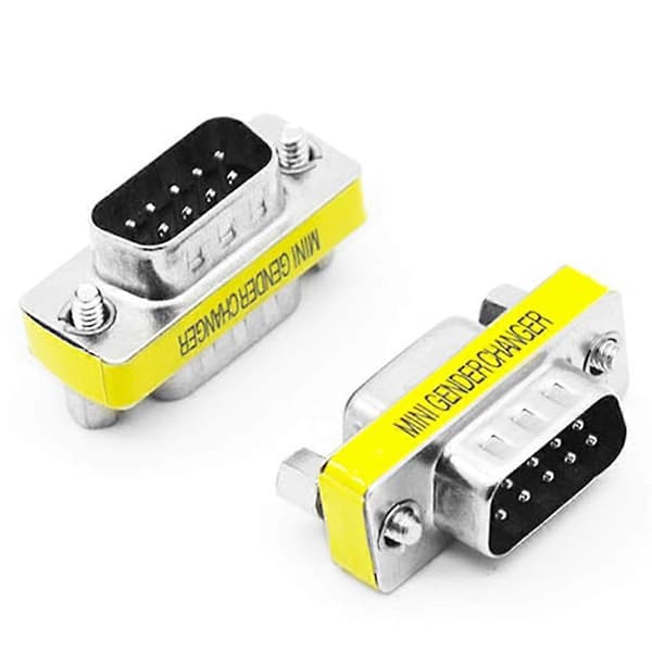 DB9 Datavideoadapter DB9 Hann til Hunn Seriell Port til Hull 9-pinners VGA Hunn Kabeladapter