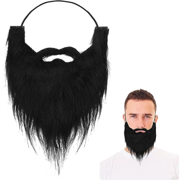 Fest Fake Beards Fake Barter Funny Beard Fake Whisker Ansiktshår Kostymetilbehør med justerbart elastisk tau f