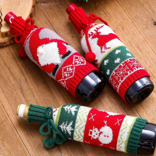 Julvinflaskkorkar Jultema Servispynt Elk/Snögubbe