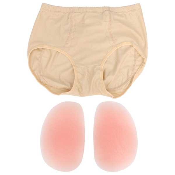 Undies Kvinnor Bakdelskudde Silikon Bakdelsförstärkare Återanvändbara Bakdelsförstärkare GulS