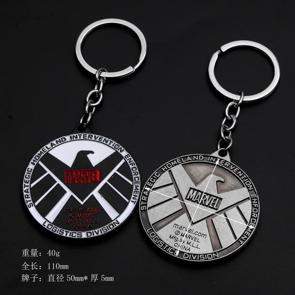 3 st Superman Logotyp Metall Nyckelring