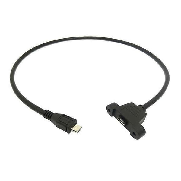 Micro USB 5Pin Hane till Hona Förlängningskabel Panelmonteringstyp med Skruvar